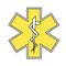 Medical Star of Life Yellow and White