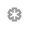 Medical star outline icon