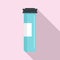 Medical sterilized jar icon, flat style