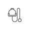 Medical stethoscope outline icon