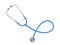 Medical stethoscope realistic. Diagnostic tools for doctor healthcare, pulse, heartbeat and breath