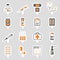 Medical sticker icons set