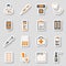 Medical sticker icons set