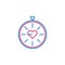 Medical, stopwatch, heart colored icon. Element of medicine illustration. Signs and symbols icon can be used for web, logo, mobile