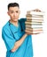 Medical student with books