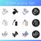 Medical supplies icons set