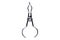 Medical surgery scissors isolated