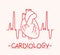 medical symbol of cardiology. vector