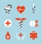 Medical Symbols Emblems and Signs Collection