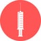 Medical syringe, hypodermic needle, Inject needle concept of vaccination, injection icon. Trendy flat style. vector illustration.
