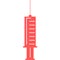 medical syringe, hypodermic needle, Inject needle concept of vaccination, injection. Trendy flat style. vector illustration. Drug