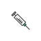Medical syringe injection filled outline icon