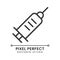 Medical syringe pixel perfect linear icon