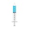 Medical syringe tool instrument illness sign. Injection vaccine vector flat icon immunization
