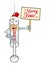 medical syringe vaccine corona virus covid-19 with christmas hat