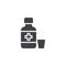 Medical syrup bottle vector icon