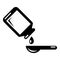 Medical syrup icon , simple style