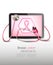 Medical tablet with breast cancer awareness symbol