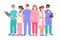 Medical team doctors nurses vector illustration