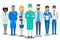 Medical team. Hospital staff vector illustration