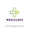 Medical Tech Logo Design Concept Vector. Colorful Fast Digital Healthcare Logo Design Template