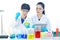 Medical technologist working in laboratory