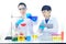 Medical technologist working in laboratory