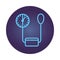 Medical tensiometer tool neon style icon