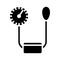 Medical tensiometer tool silhouette style icon