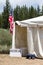 Medical Tent with American Flag