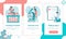 Medical test onboarding screens template