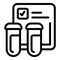 Medical test tubes icon outline vector. Medical facility