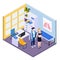 Medical Testing Isometric Background