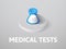 Medical tests isometric icon, isolated on color background