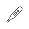 Medical thermometer icon. Fever, high temperature symbol