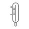 medical thermometer measure line icon white background