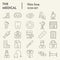 Medical thin line icon set, medicine symbols set collection or vector sketches. Health signs set for computer web, the