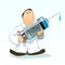 Medical toons - Doctor with Huge syringe