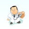 Medical toons - Doctor with stethoscope
