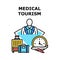 Medical Tourism Vector Concept Color Illustration