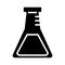 Medical tube test laboratory silhouette style icon