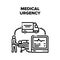 Medical Urgency Vector Black Illustration