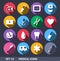 Medical Vector Icons With Long Shadow Set 10