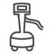 Medical ventilator line icon, healthcare concept, Artificial ventilation of lungs sign on white background, Apparatus