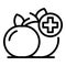 Medical vitamin fruits icon, outline style