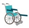 Medical wheelchair vector cartoon illustration.