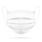 Medical white face mask isolated on background.