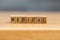 Medical. word written on wood block