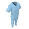 Medical workers clothes for woman stained with blood isolated on white. No people. 3D illustration