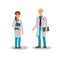 Medical Workers Flat Color Vector Illustration